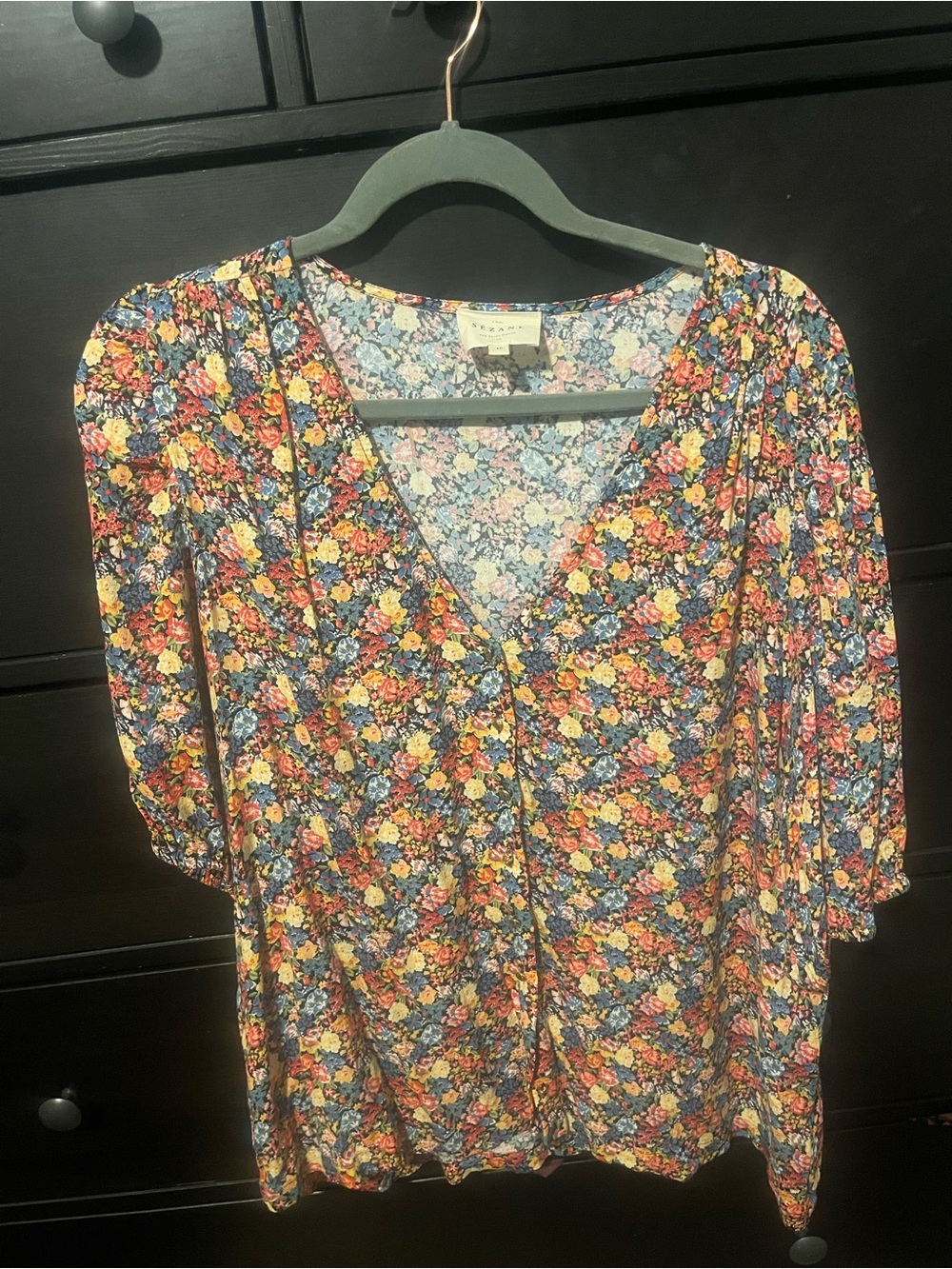 Sézane Paula Blouse in Sunflower Print - Picture 4 of 8
